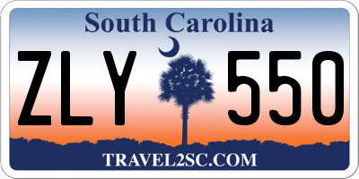 SC license plate ZLY550