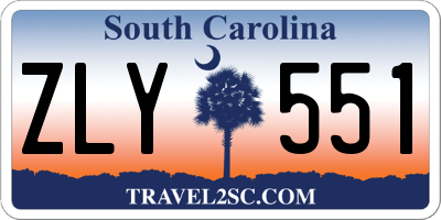 SC license plate ZLY551