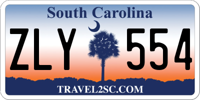 SC license plate ZLY554