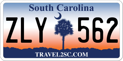 SC license plate ZLY562