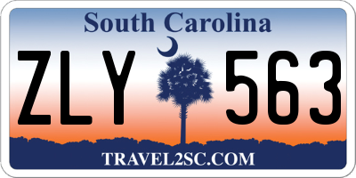 SC license plate ZLY563