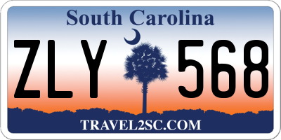 SC license plate ZLY568