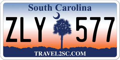 SC license plate ZLY577