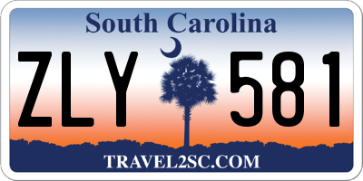 SC license plate ZLY581