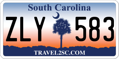 SC license plate ZLY583