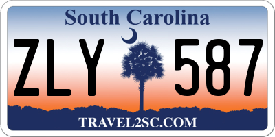 SC license plate ZLY587