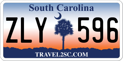 SC license plate ZLY596
