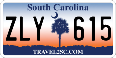 SC license plate ZLY615