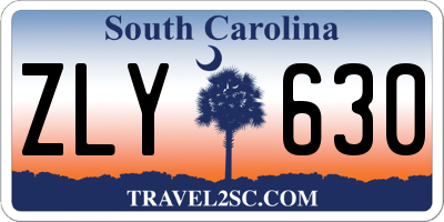 SC license plate ZLY630
