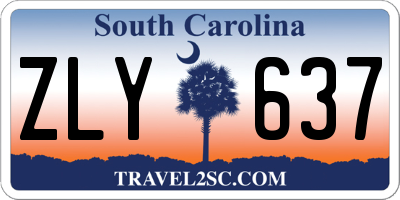SC license plate ZLY637