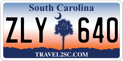 SC license plate ZLY640