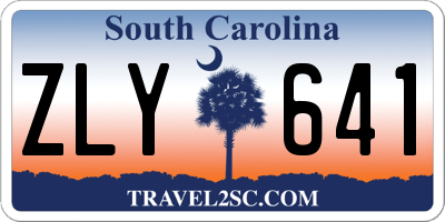 SC license plate ZLY641