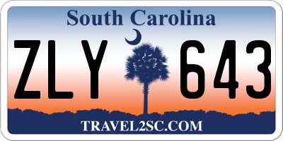 SC license plate ZLY643