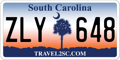 SC license plate ZLY648