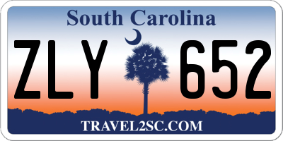 SC license plate ZLY652