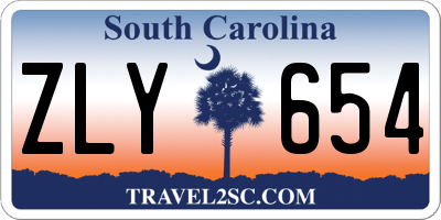 SC license plate ZLY654