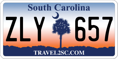 SC license plate ZLY657