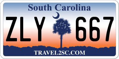 SC license plate ZLY667
