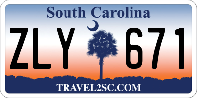SC license plate ZLY671