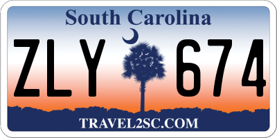 SC license plate ZLY674