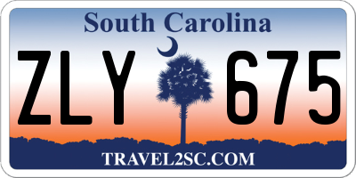 SC license plate ZLY675