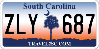 SC license plate ZLY687