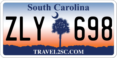 SC license plate ZLY698