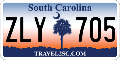 SC license plate ZLY705