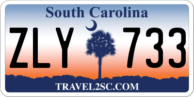 SC license plate ZLY733