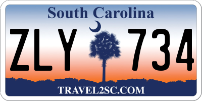 SC license plate ZLY734