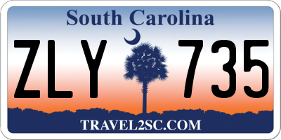 SC license plate ZLY735