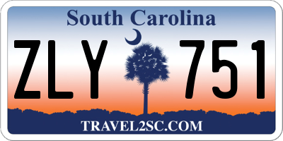 SC license plate ZLY751