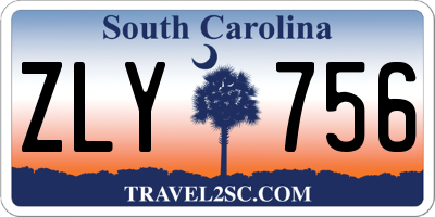 SC license plate ZLY756
