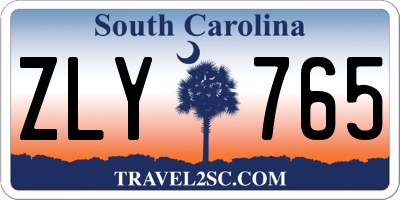 SC license plate ZLY765