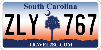 SC license plate ZLY767