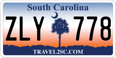 SC license plate ZLY778