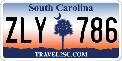 SC license plate ZLY786