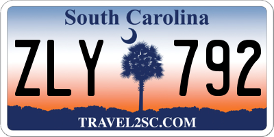 SC license plate ZLY792