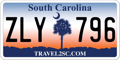SC license plate ZLY796
