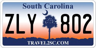SC license plate ZLY802
