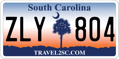 SC license plate ZLY804