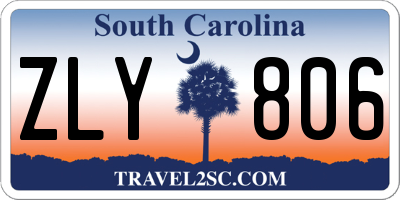 SC license plate ZLY806