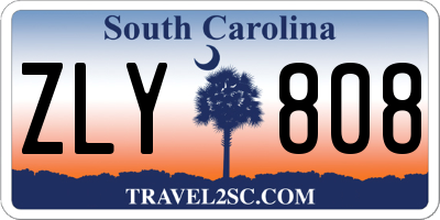 SC license plate ZLY808