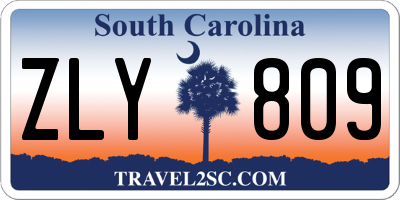 SC license plate ZLY809