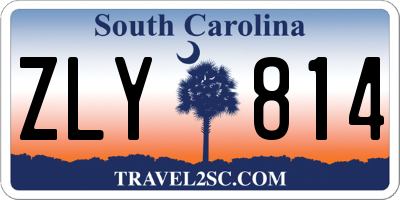 SC license plate ZLY814