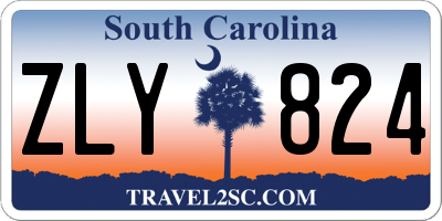 SC license plate ZLY824