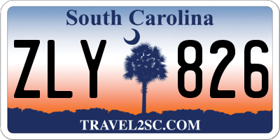 SC license plate ZLY826