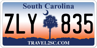 SC license plate ZLY835