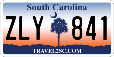 SC license plate ZLY841