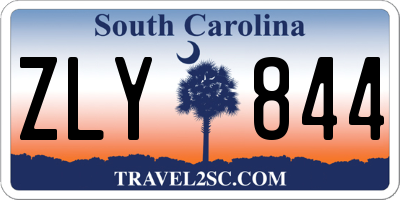 SC license plate ZLY844